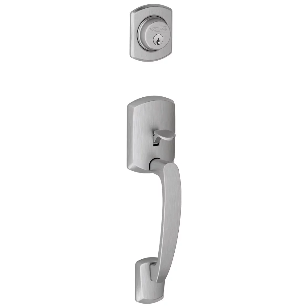 Schlage F92-Grw Greenwich Exterior One-Sided Dummy Handleset - Chrome