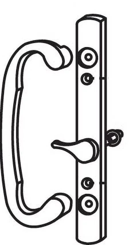 Brixwell 13-245bpk Patio Door Handle Keyed offset Latch Brass Plated