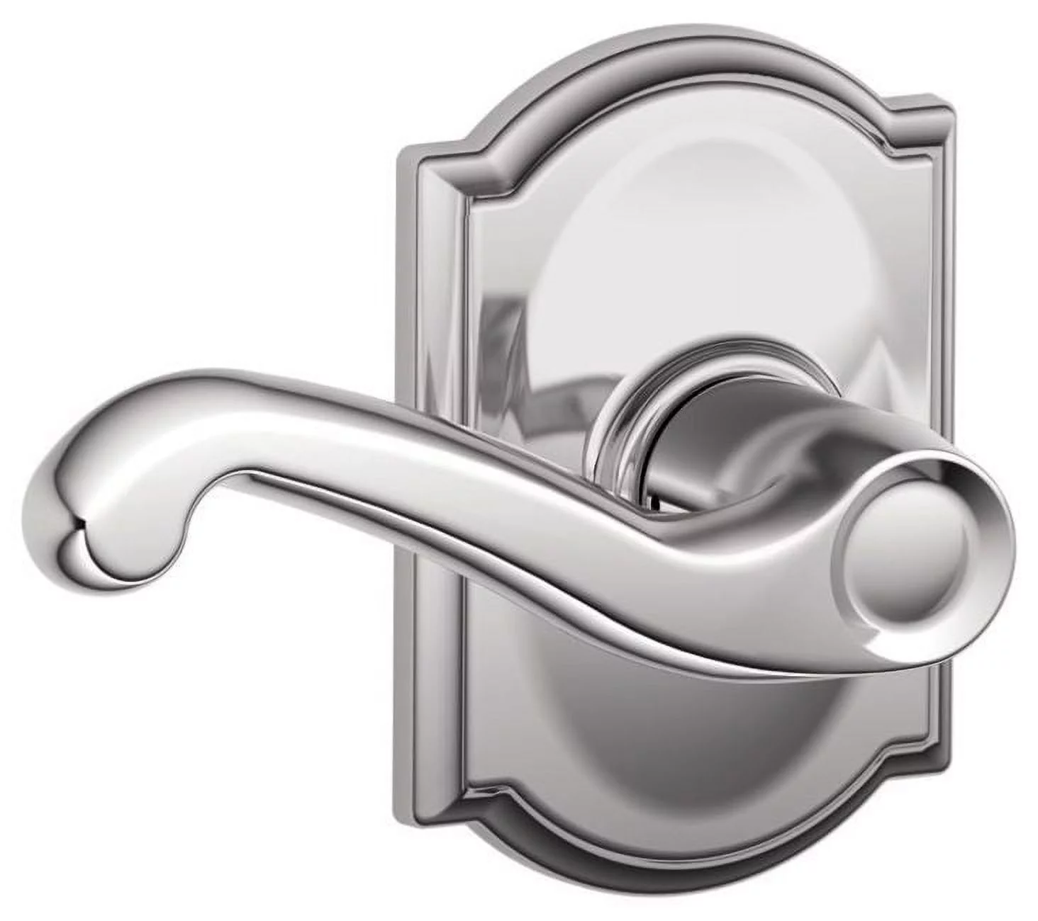 Schlage F10-Fla-Cam Flair Passage Door Lever Set - Chrome