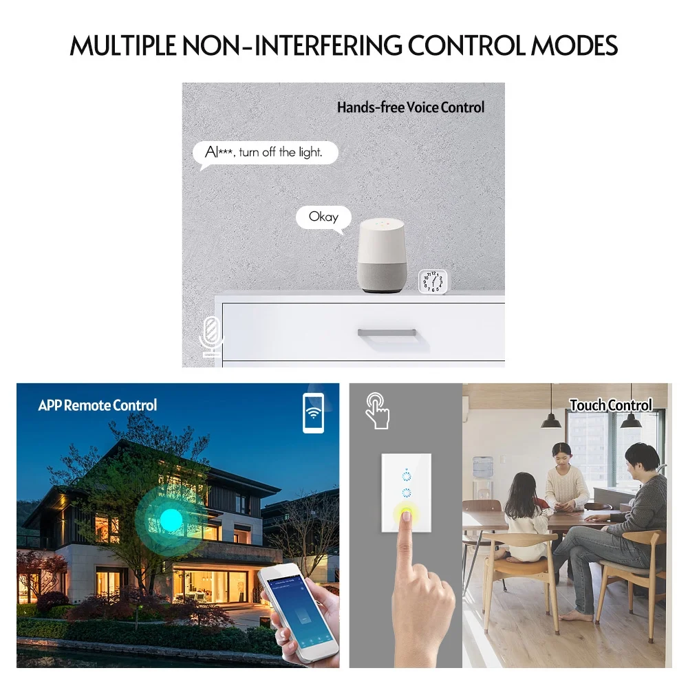 Smart Switch, Compatible With Wire No Hub Compatible With Countdown With Countdown Needs Wi-fi Switch Voice Remote Switch Switch Voice No Hub Required Needs Wire No Adben Iuppa