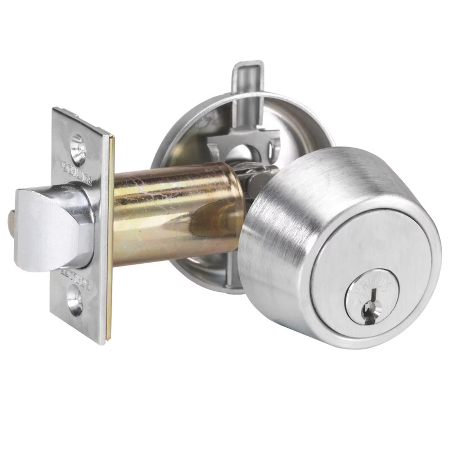 Schlage B250P6 626 Grade 2 Single Cylinder Deadlatch Conventional 6-Pin Cylinder 2-3/8 Backset Satin Chrome Finish