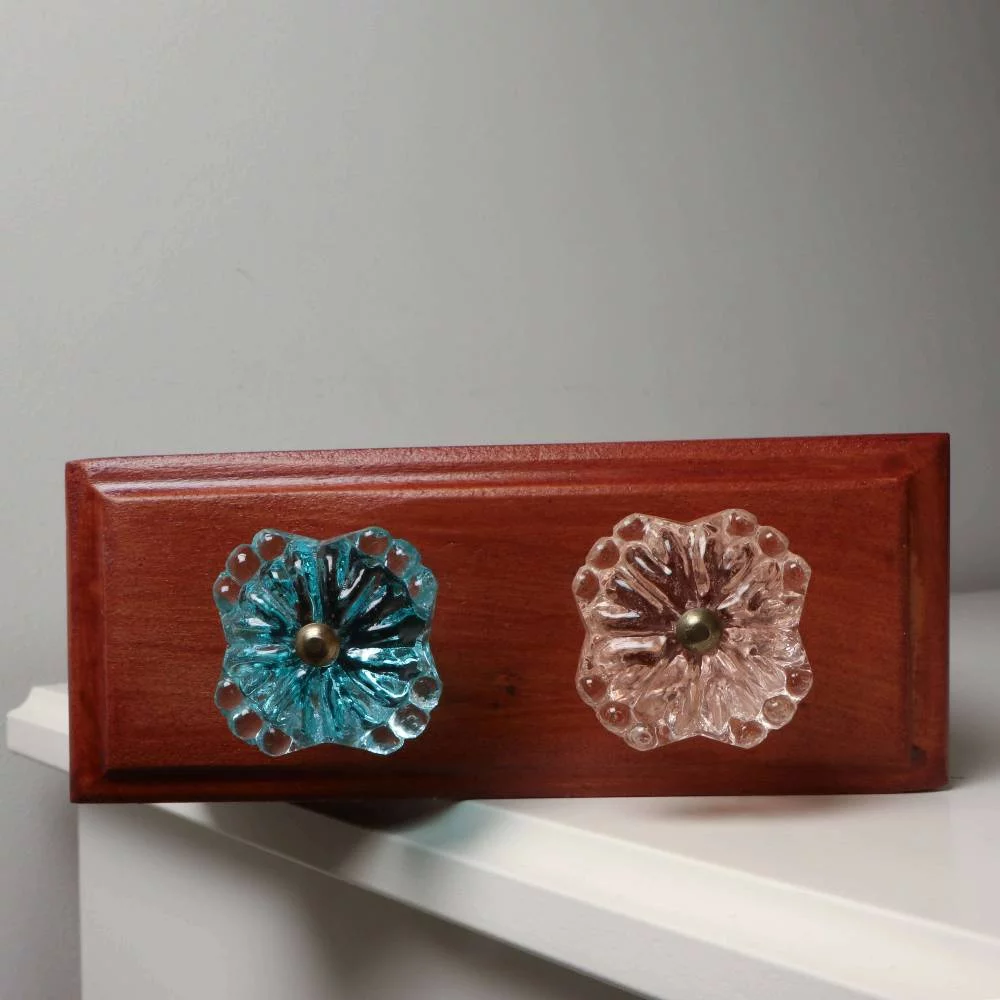 Set of Six Hobery Clear Glass Cabinet Knobs by Trinca Ferro