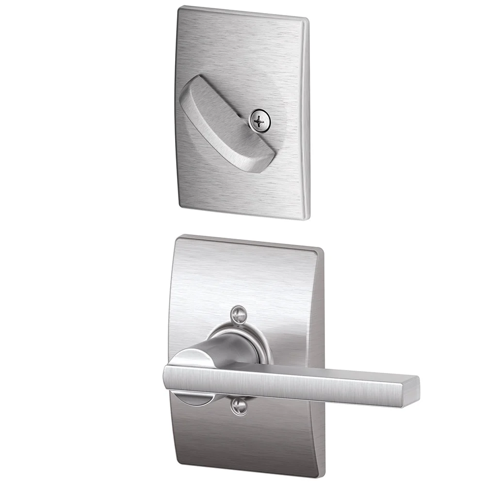 Schlage F94-Lat-Cen Latitude One-Sided Dummy Interior Pack - Chrome