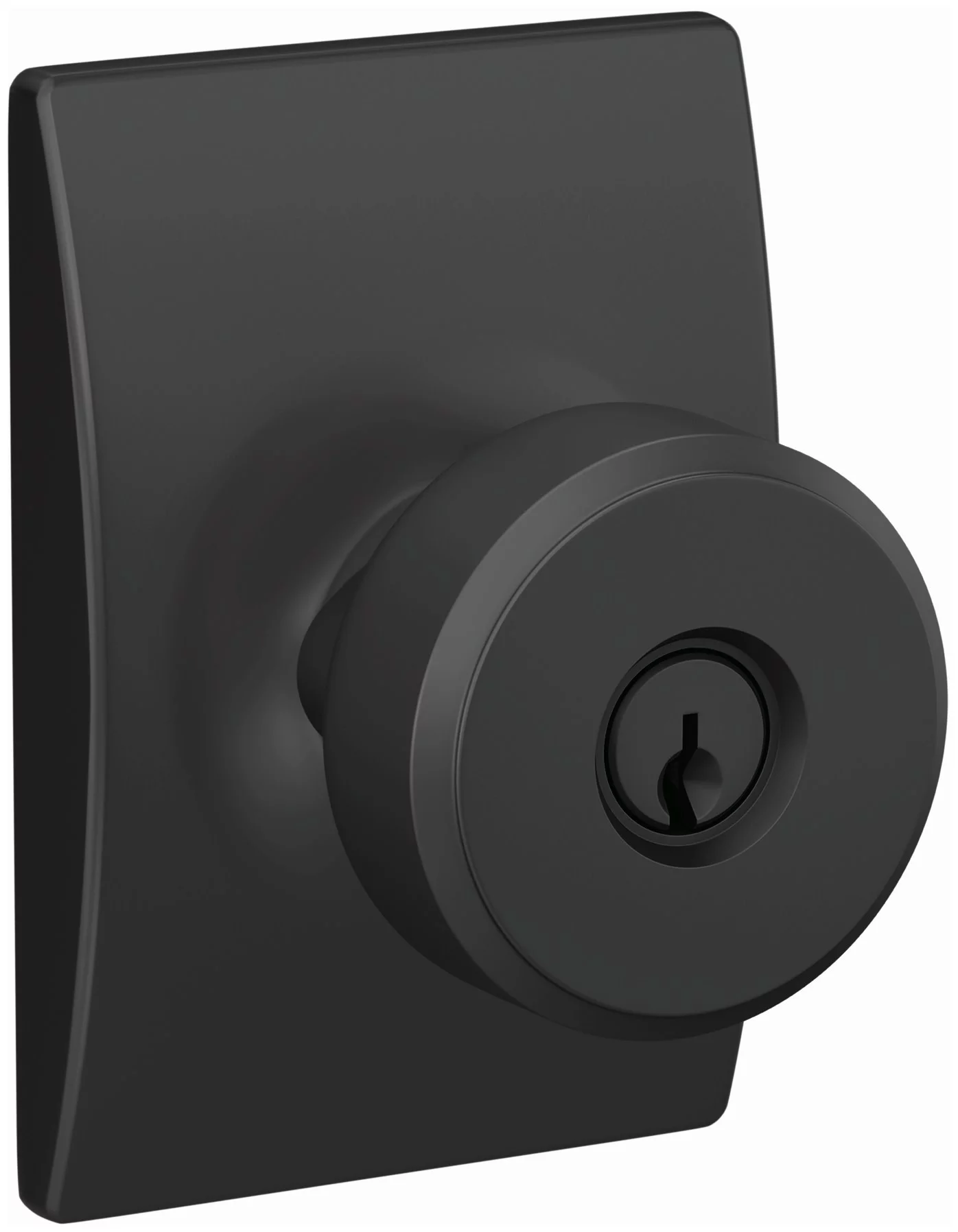 Schlage F51a-Swa-Cen Custom Swanson Passage Or Privacy Door Lever Set - Black