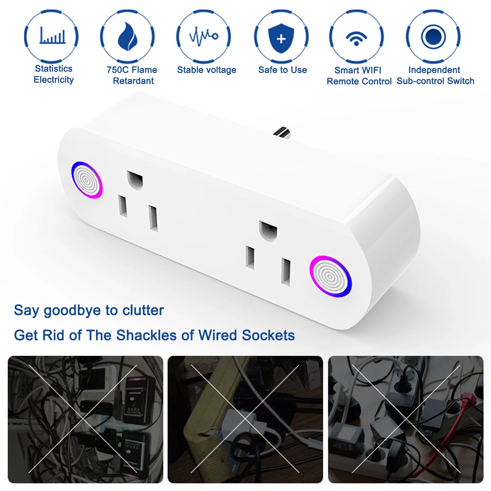 Aibecy Smart socket,Overload Compatible With Socket With Socket With App Voice Switch Overload With App And 2 In 1 And Voice Switch App And Voice Compatible With Ifttt With Ifttt 15a In 1 Smart