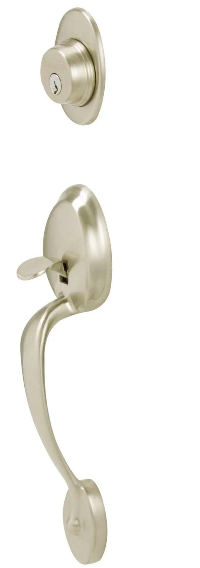 Schlage F62-Ply-Acc-Rh Plymouth Right Hand Double Cylinder Handleset - Nickel