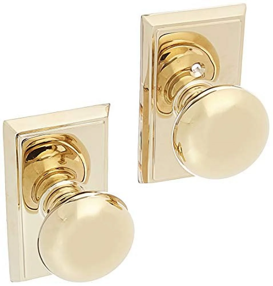 Providence Door Set with Round Brass Knobs Passage in Polished Chrome. Doorsets.