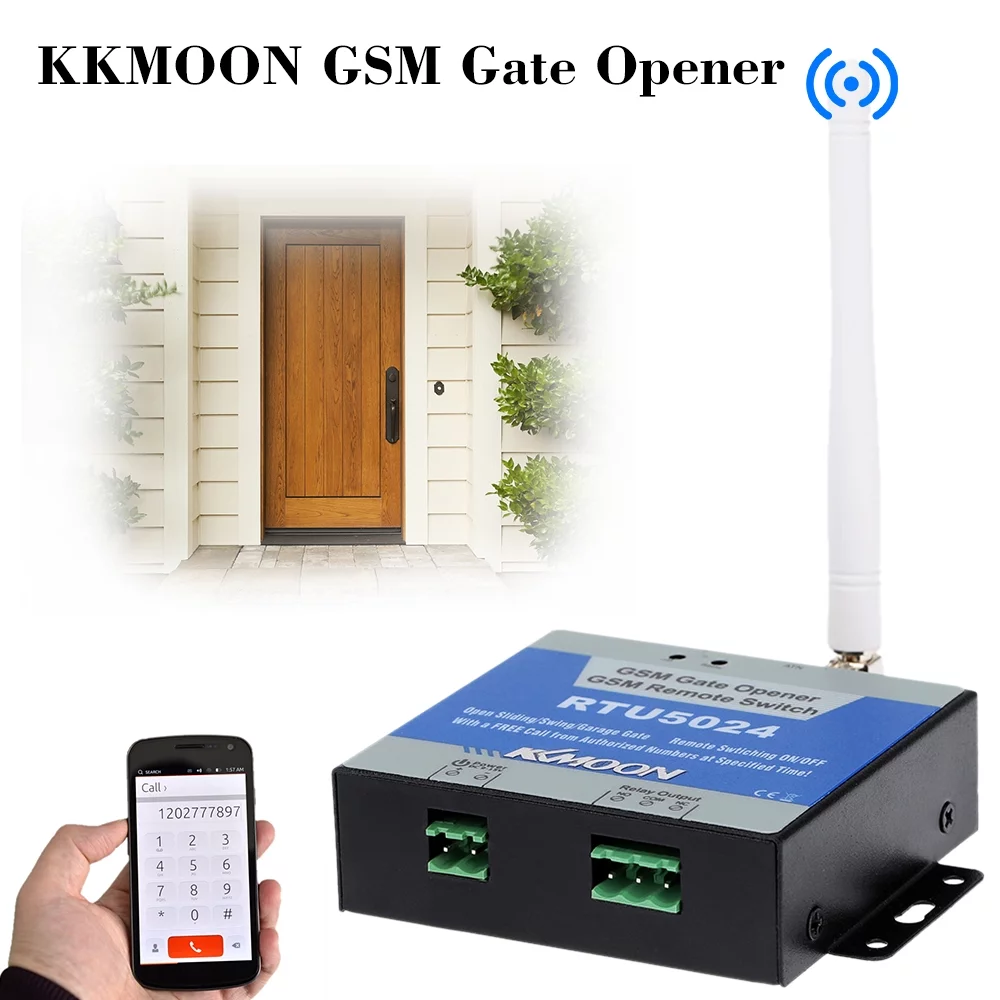 GSM Door Gate Opener, Remote On/Off Switch, Access Control Switch, Light Switch, Home Lock Switch, APP Control, Free Call, SMS Command, Support 850/900/1800/1900MHz