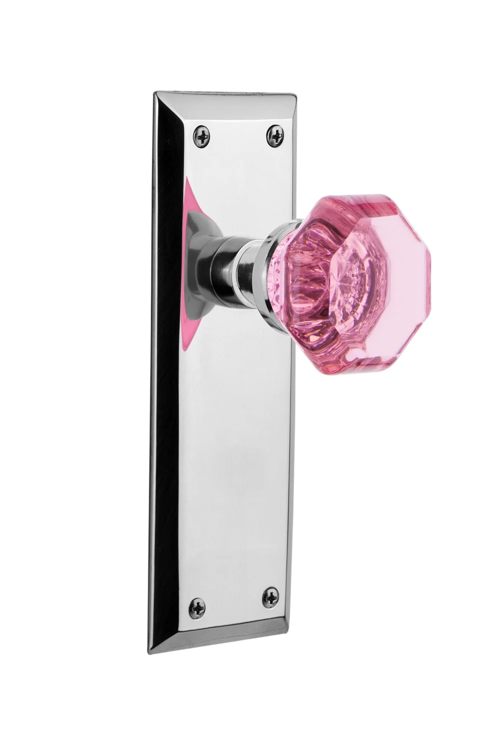 Nostalgic Warehouse Nykwap_Sd_Nk New York Solid Brass Rose Single Dummy Door Knob - Chrome