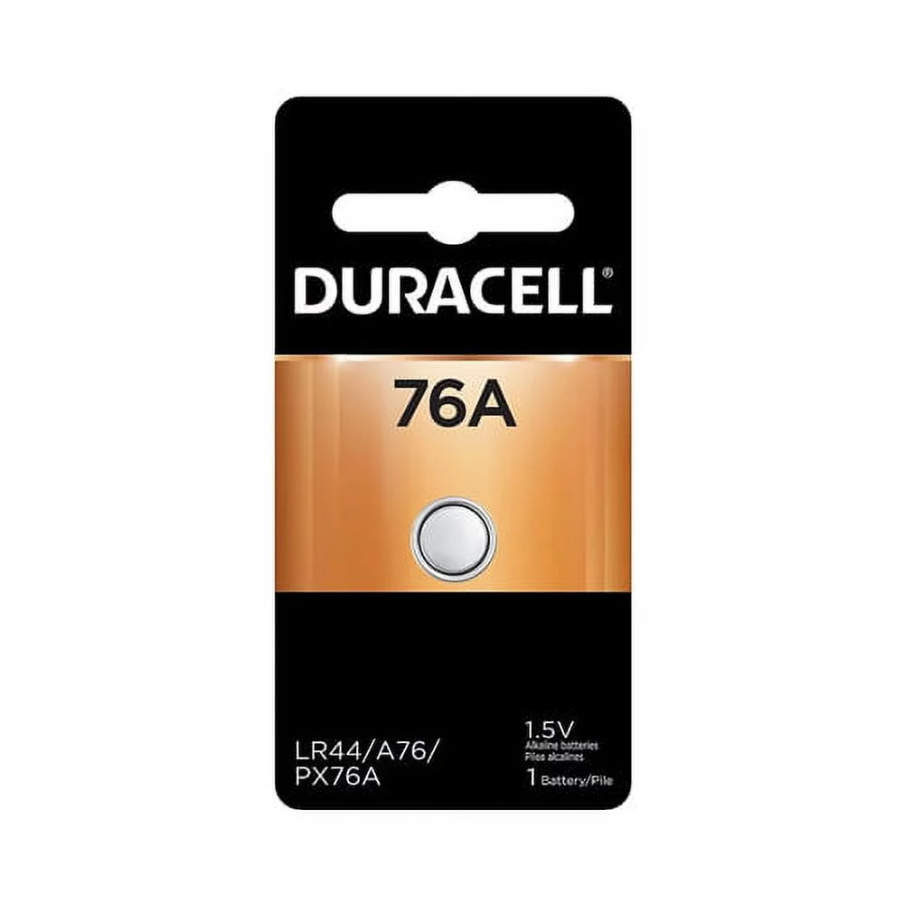 12 x Duracell 76A Alkaline Button Battery (LR44, A76)
