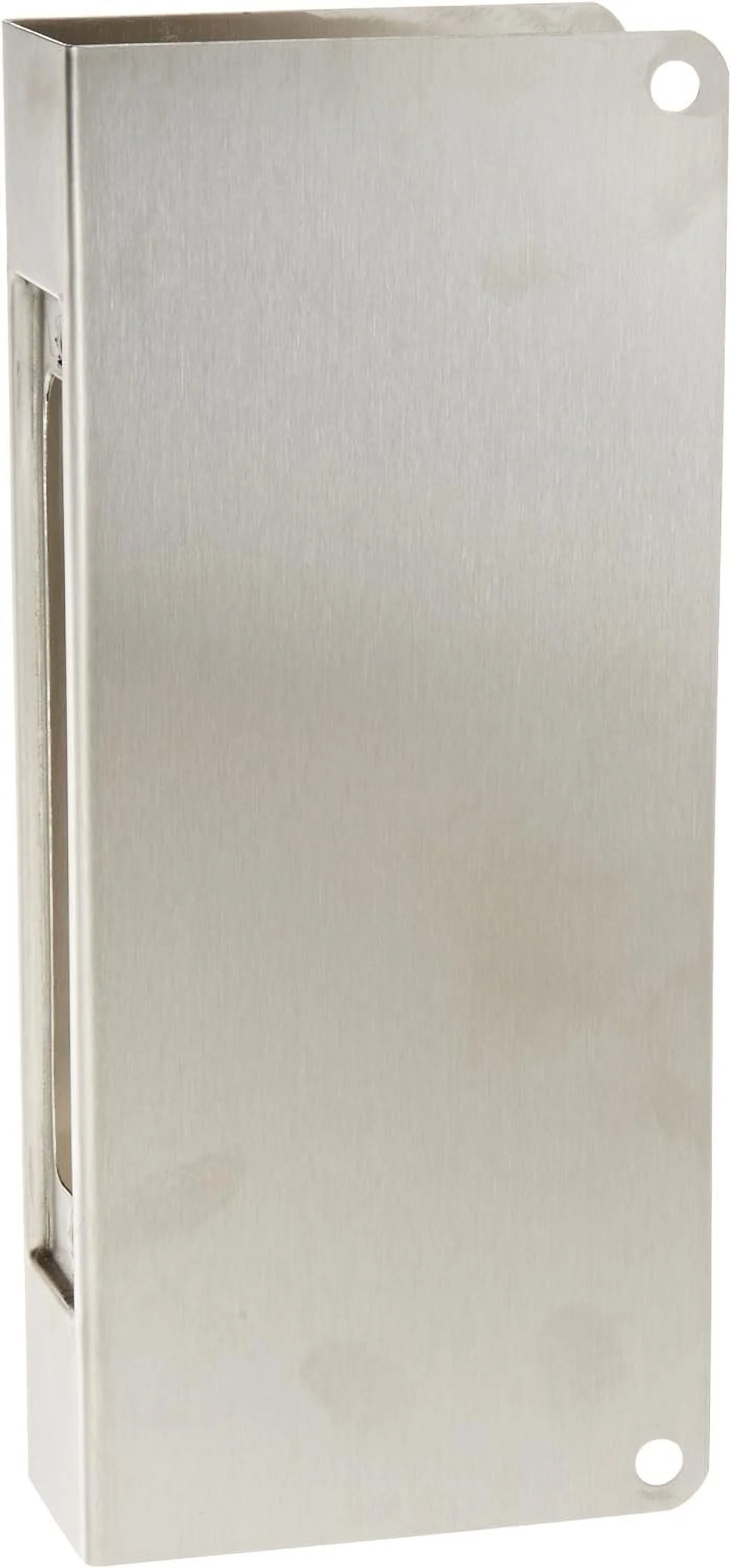 22 Gauge Stainless Steel Mortise Lock Wrap-Around Plate, Stainless Steel Finish, 5