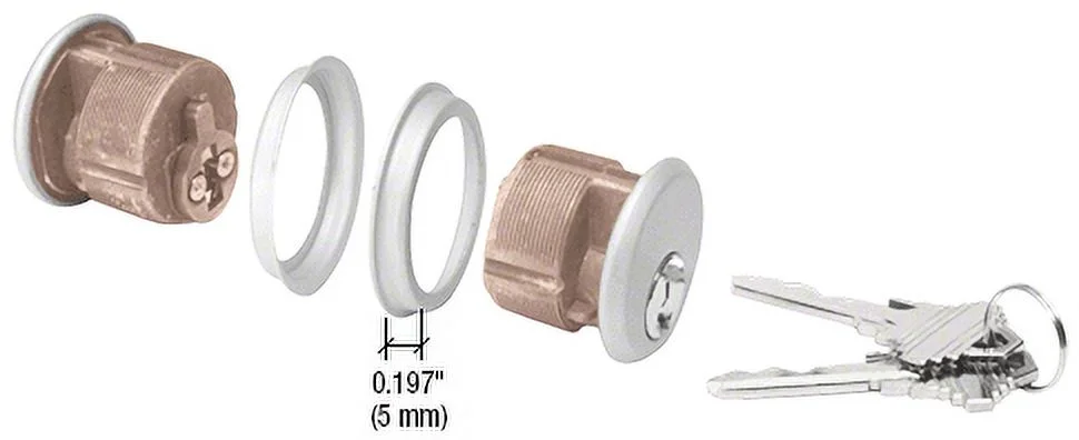 CRL DL2171Y8KDA Aluminum Double Mortise Cylinder with Yale 