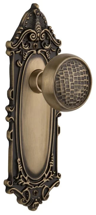 Nostalgic Warehouse Viccra_Prv_238_Nk Craftsman Solid Brass Privacy Door Knob Set - Brass