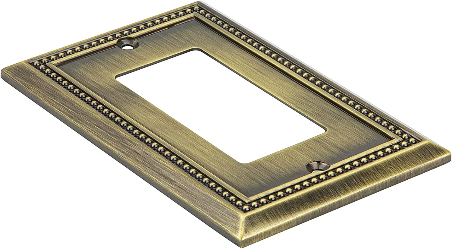 Henne Bery Sunken Pearls Decorative Wall Plate Switch Plate Outlet Cover (Single Decorator, 3PK, Antique Brass)