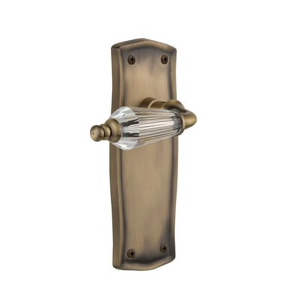 Nostalgic Warehouse Praprl_Sd_Nk Vintage Parlor Crystal Handle Single Dummy Lever - Chrome