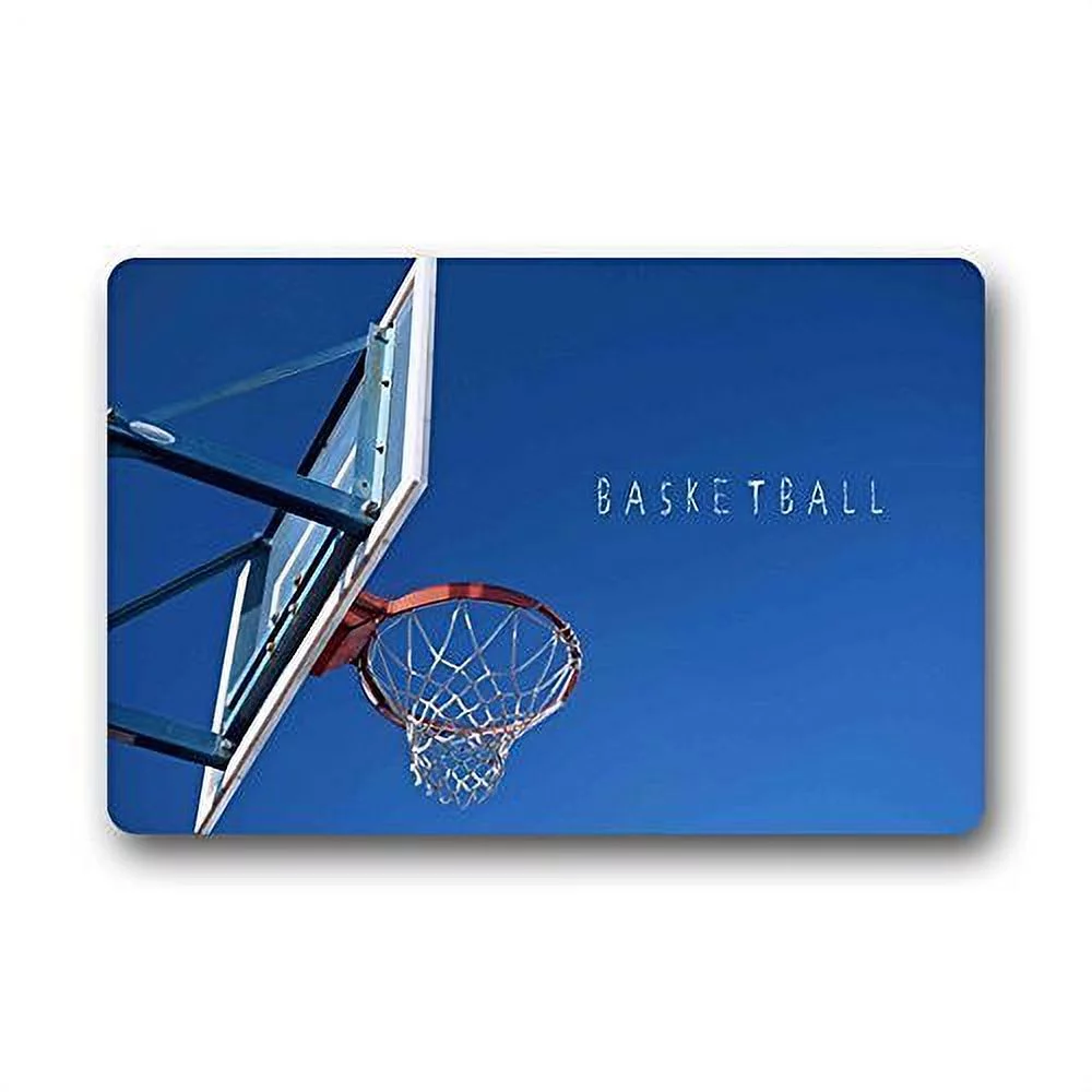 WinHome Basketball Hoop Doormat Floor Mats Rugs Outdoors/Indoor Doormat Size 23.6x15.7 inches