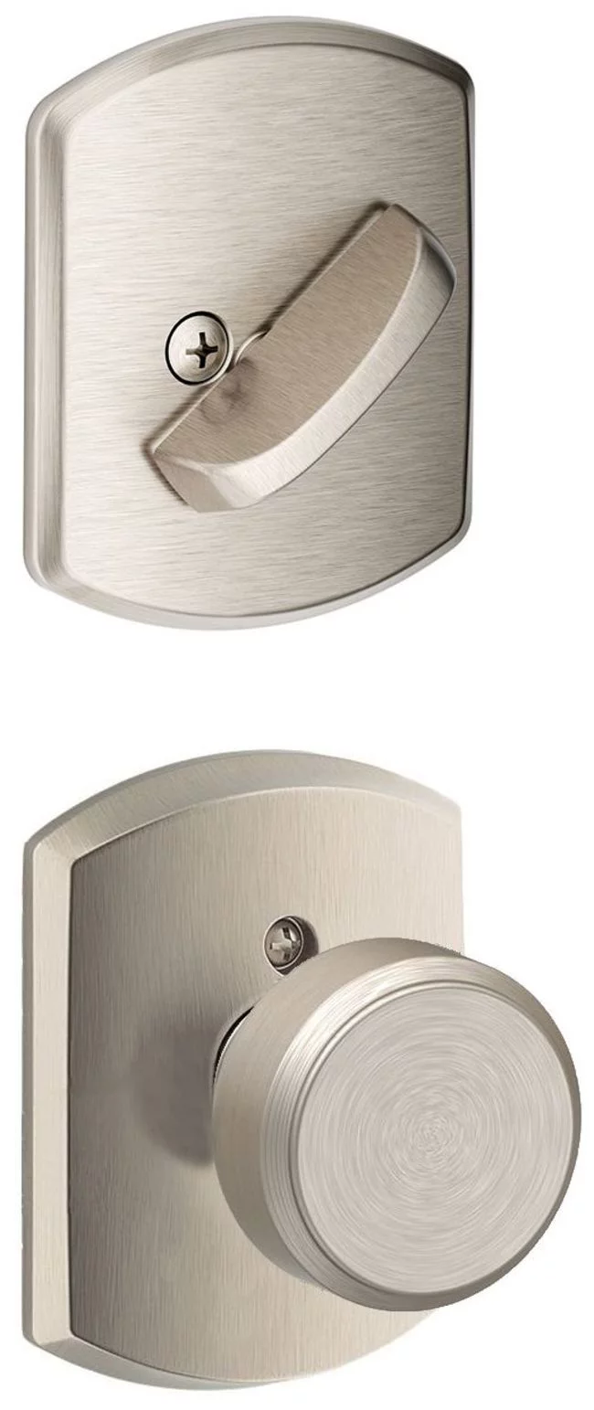 Schlage F59-Bwe-Grw Bowery Single Cylinder Interior Pack - Nickel