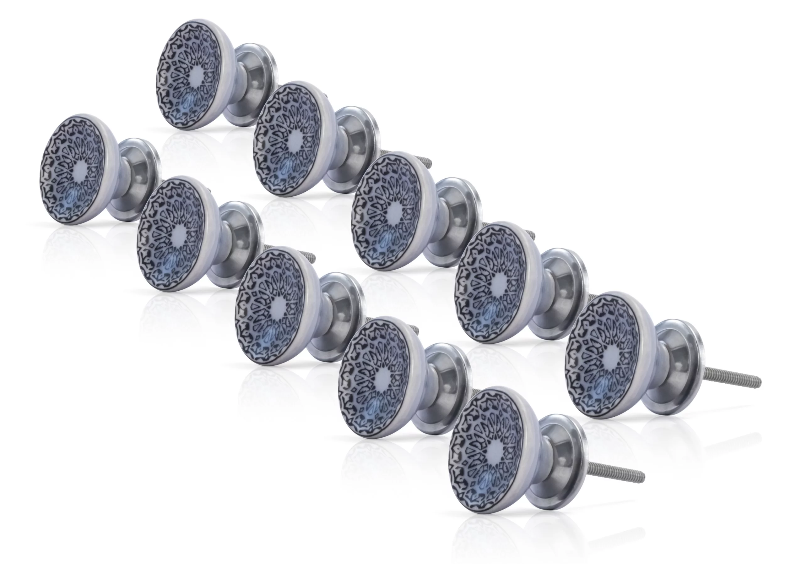 Mascot Hardware New Haven 1-4/7 In. Black Cupped Cabinet Knob - Pack of 10