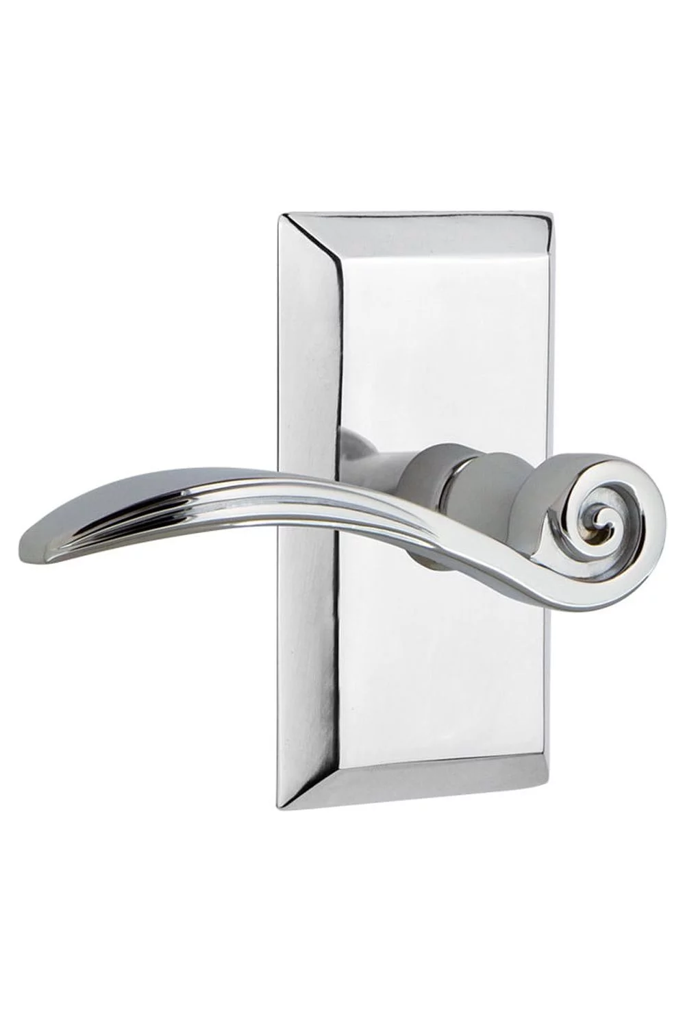 Nostalgic Warehouse Stuswn_Prv_234_Nk_Rh Swan Privacy Door Lever Set - Chrome