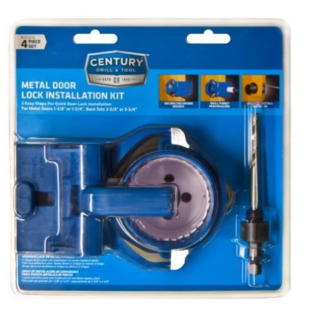 Century Drill & Tool 5910 Door Lock Set Metal - 4 Piece