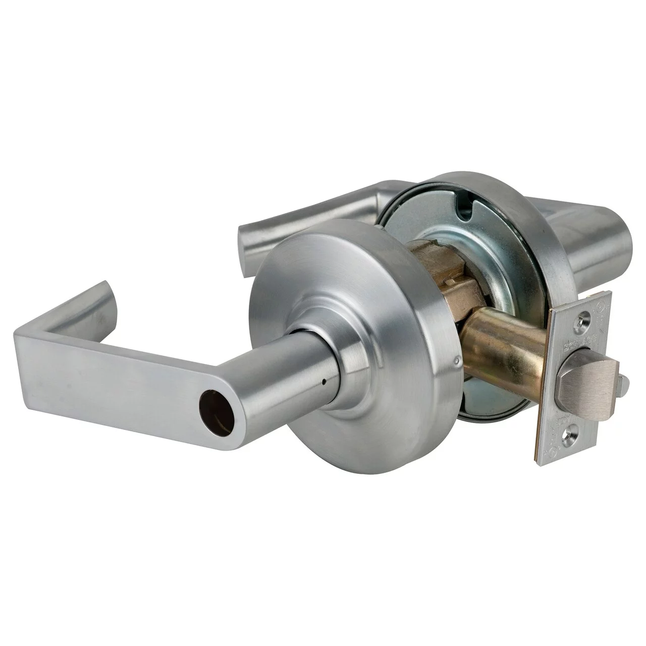 Schlage ND70LD RHO 626 Grade 1 Classroom Lock Rhodes Lever Less Cylinder Satin Chrome Finish Non-Handed