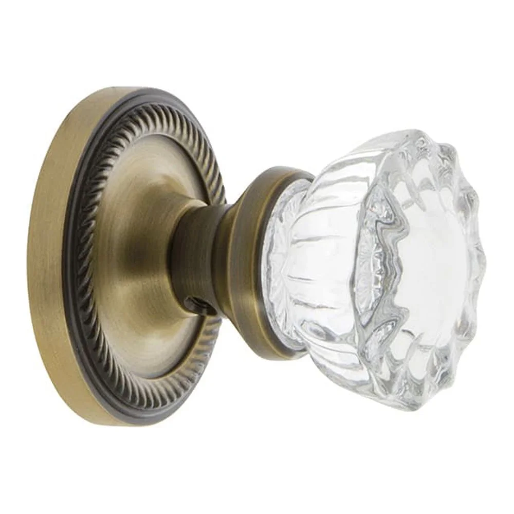 Nostalgic Warehouse Ropcry_Sd_Nk Crystal Solid Brass Single Dummy Door Knob - Chrome