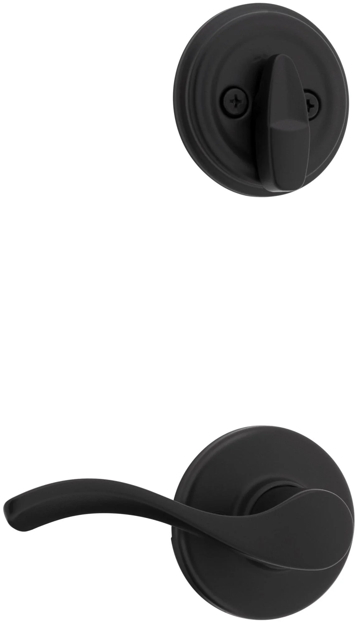 Kwikset 966Blrh.Univ Balboa Right Handed Lever Single Cylinder Interior Pack - Black