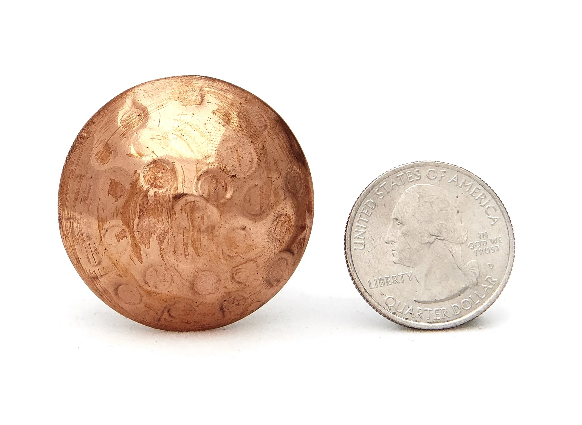 Hammered Copper Brass Knobs - Pack of 12