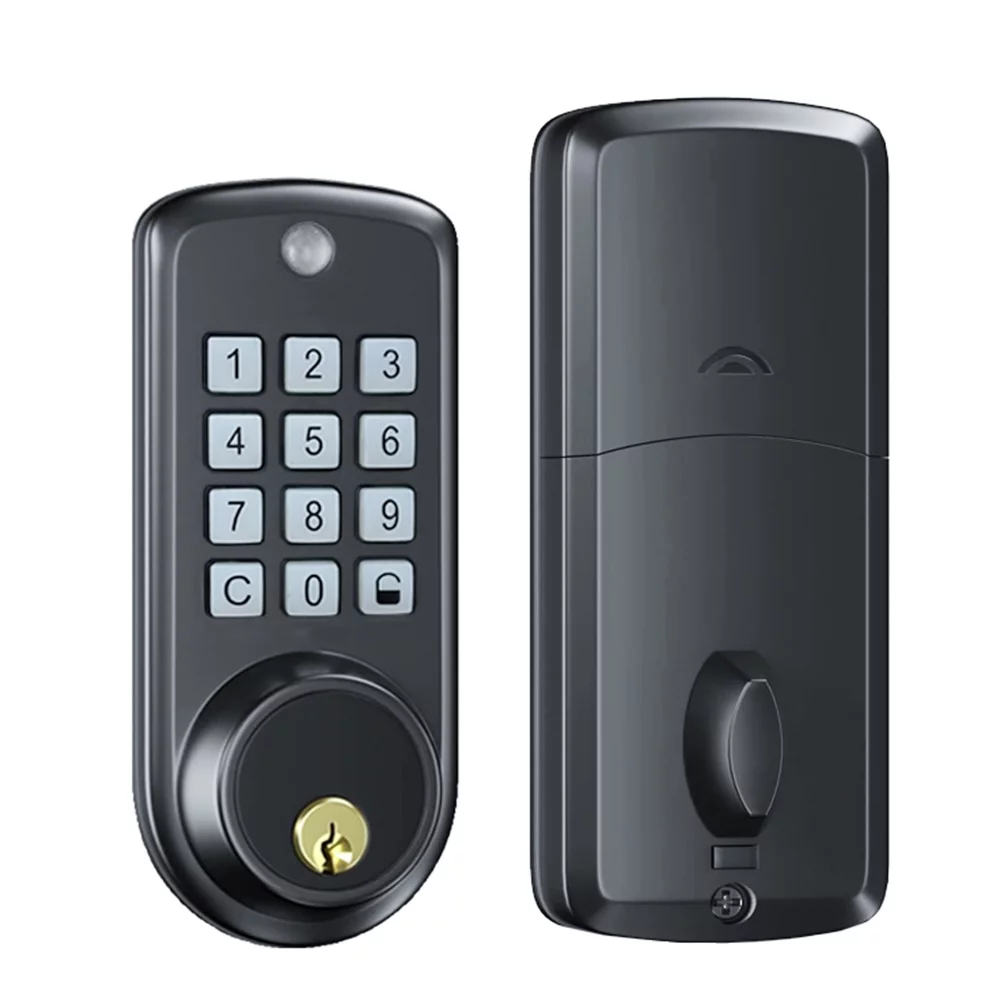 Keyless Entry Smart Door Lock 10 User Codes Auto Lock Electronic Keypad Deadbolt Handles Set with 2 Keys for Front Door Apartment Home Hotel