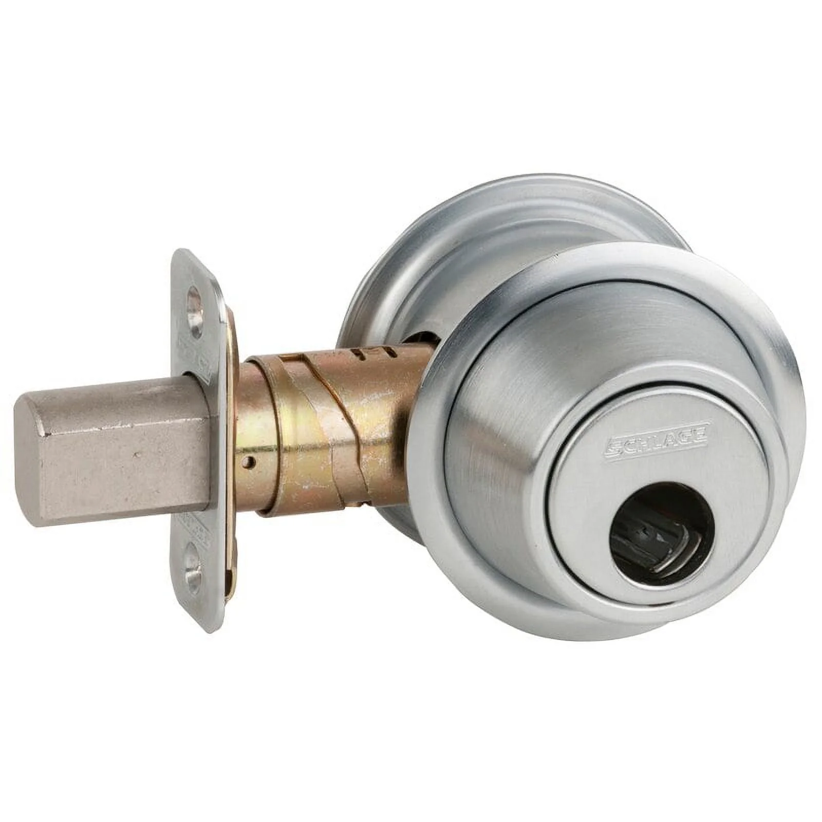 Schlage B562L 626 Grade 2 Double Cylinder Deadbolt Less Cylinder Adjustable 2-3/8 and 2-3/4 Backset Satin Chrome Finish