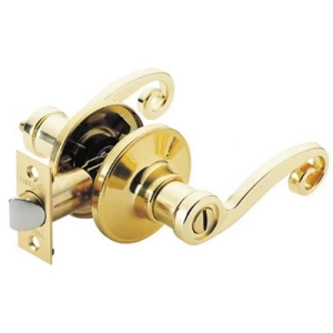 ProSource Privacy Leverset Left Hand/Right Hand/Reversible Grip Polished Brass