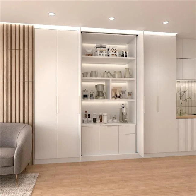 Sugatsune SUALT ST20 D10LL 28 28 in. Overlay Pocket Door System - Soft-Close - Nickel