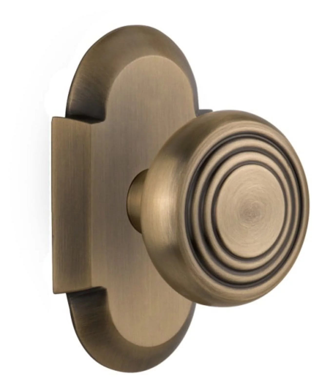 Nostalgic Warehouse Cotdec_Sd_Nk Vintage Art Deco Single Dummy Door Knob - Brass