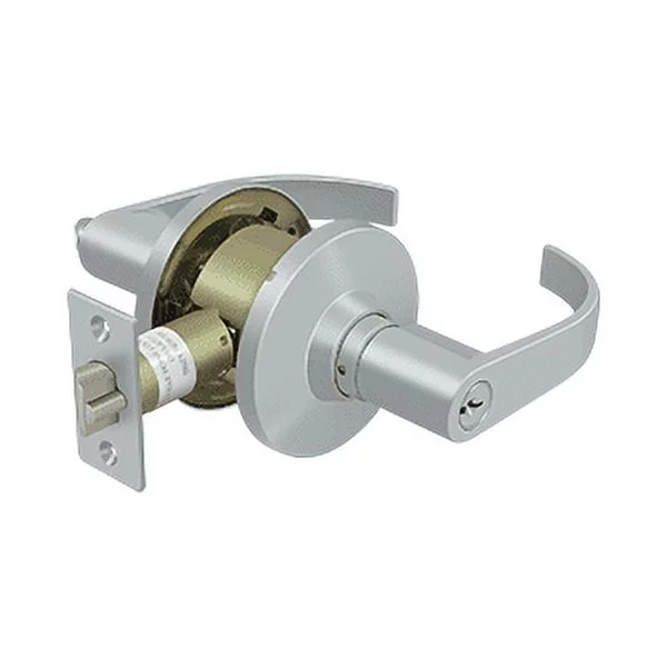 Deltana CL400EL-26D Clarendon Commercial Grade-2 Door Lever With T-Strike Curved/Entry Brushed Chrome