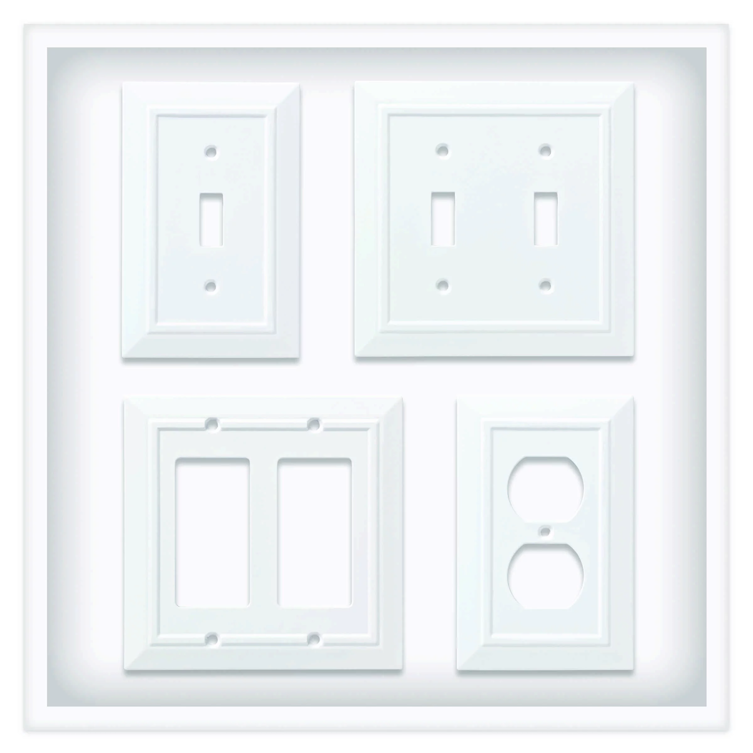 Franklin Brass Classic Architecture Switch/Duplex Wall Plate in Pure White