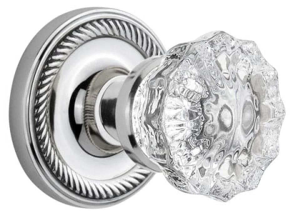 Nostalgic Warehouse Ropcry_Sd_Nk Crystal Solid Brass Single Dummy Door Knob - Chrome