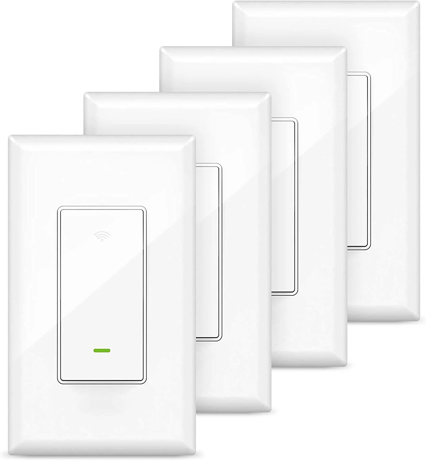 3 Way Smart Switch, Wi-Fi Light Switch Work with Alexa and Google Home, Schedule Timer, Neutral Wire Required,3-Way Installation and No Hub Required, ETL and FCC Listed,2.4GHz Only(4Pack)