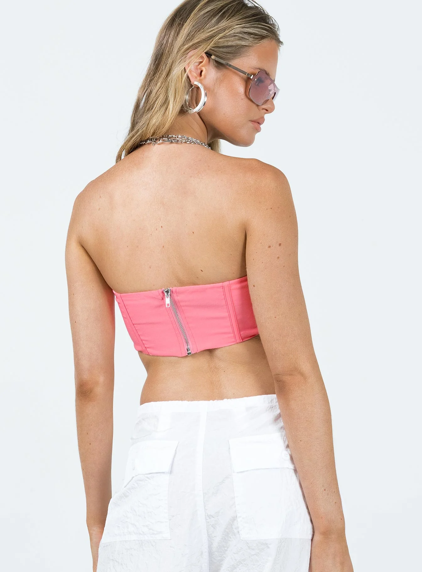 Adamson Bustier Top Pink