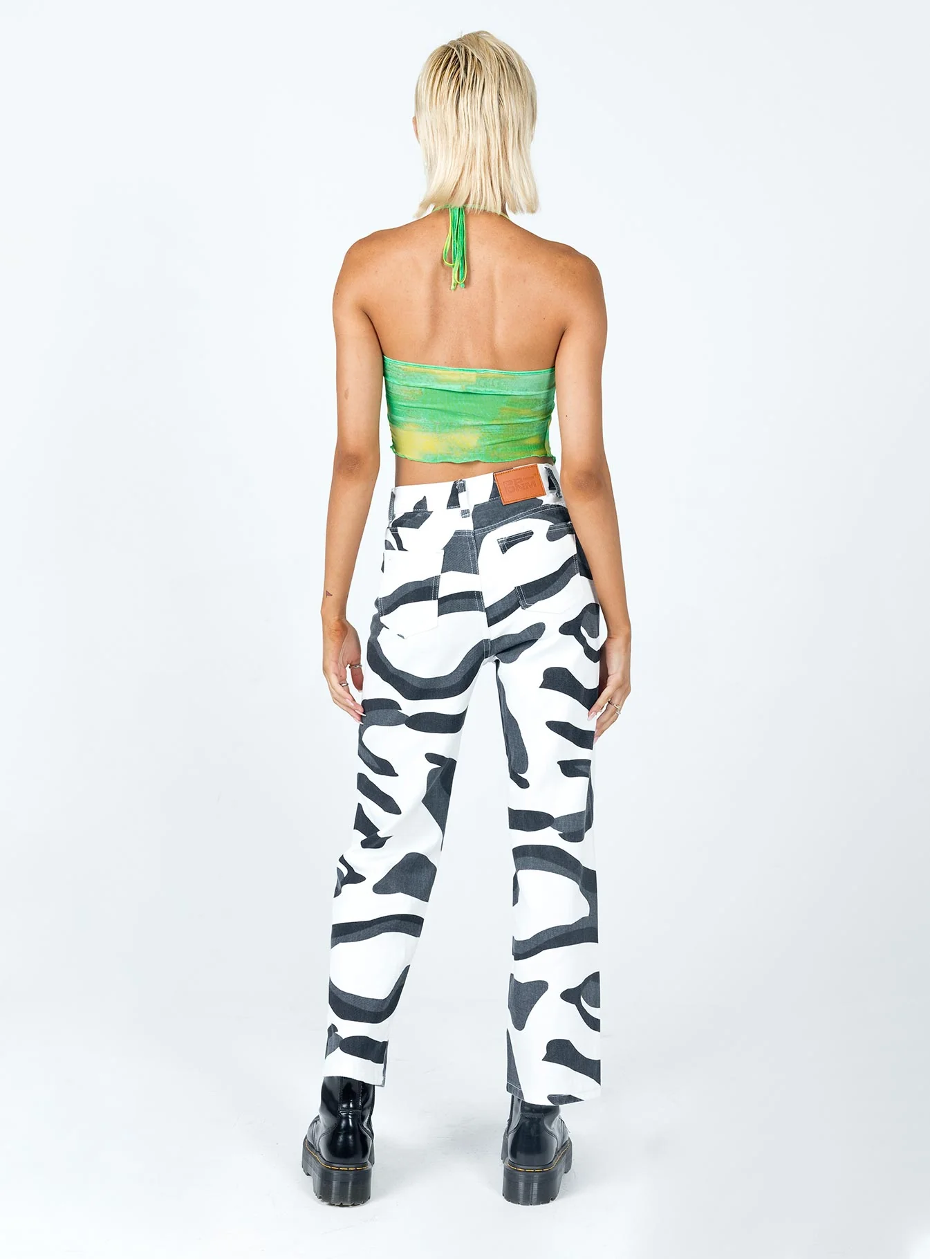 Pamplona Denim Jeans Black / White