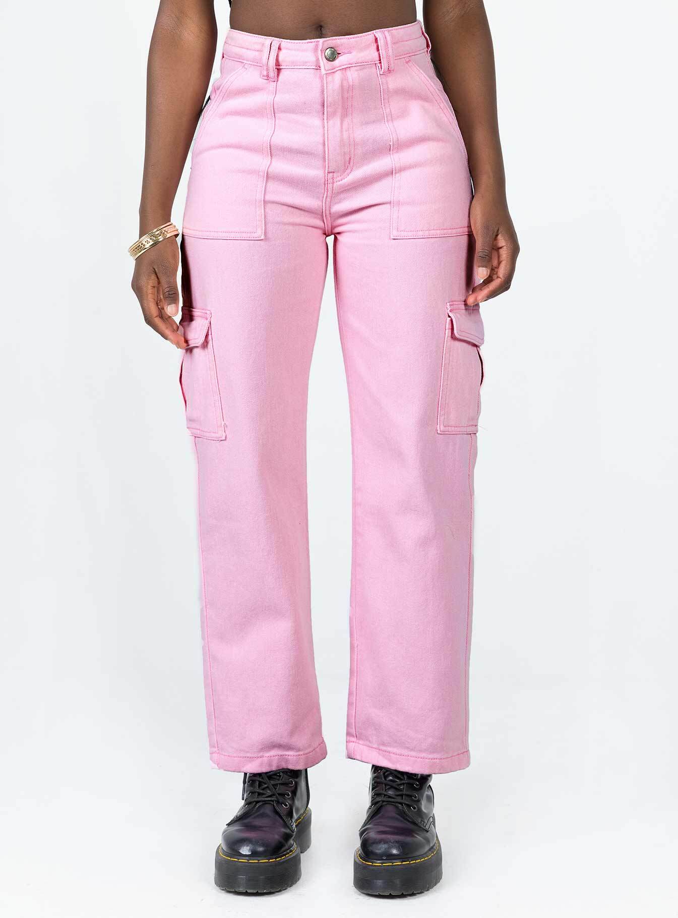 Adelaide Cargo Jeans Pink