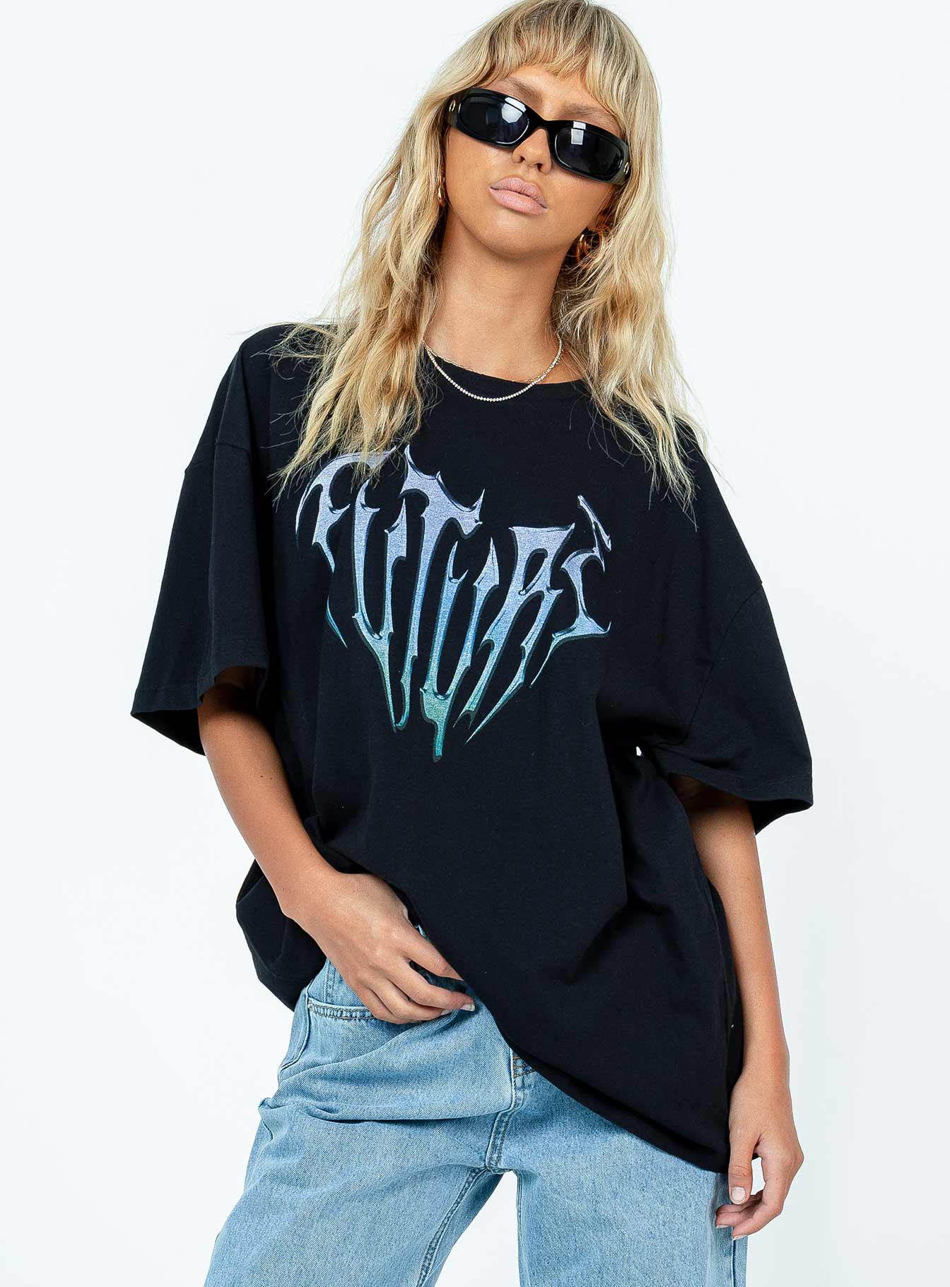 Organic Future Oversize Tee Black