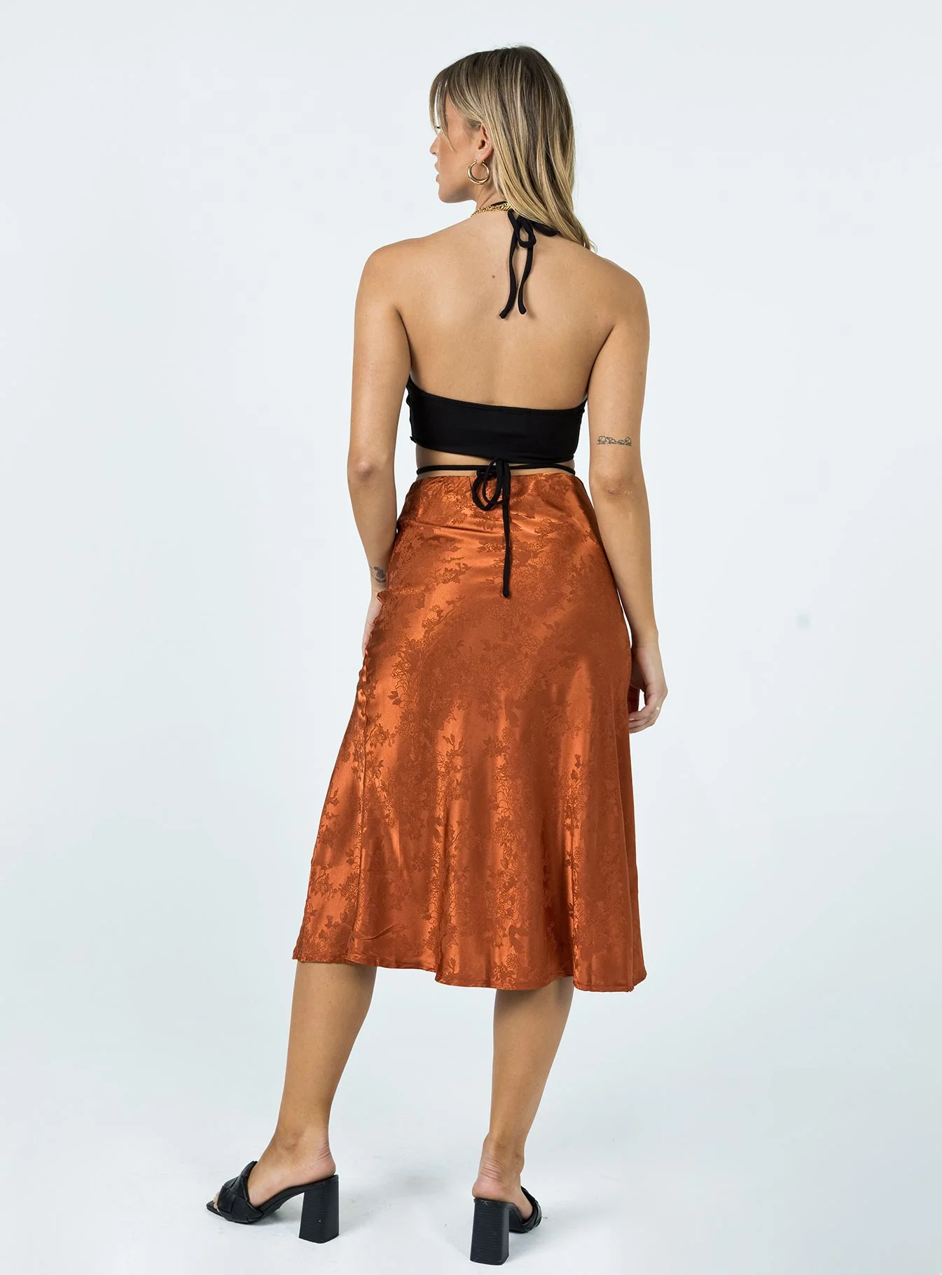 Jeannie Midi Skirt Rust