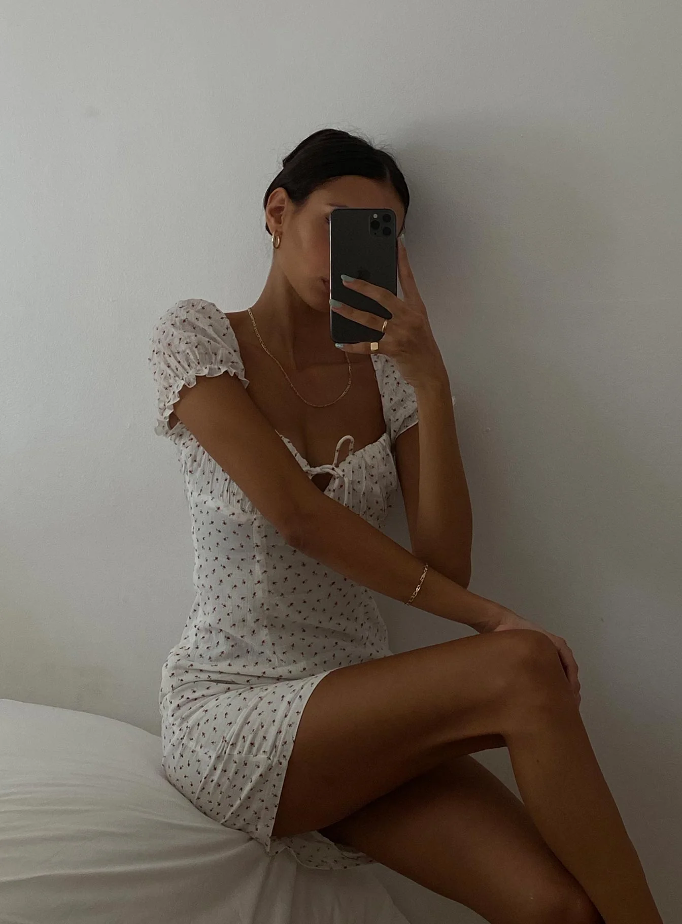 Natalina Mini Dress White