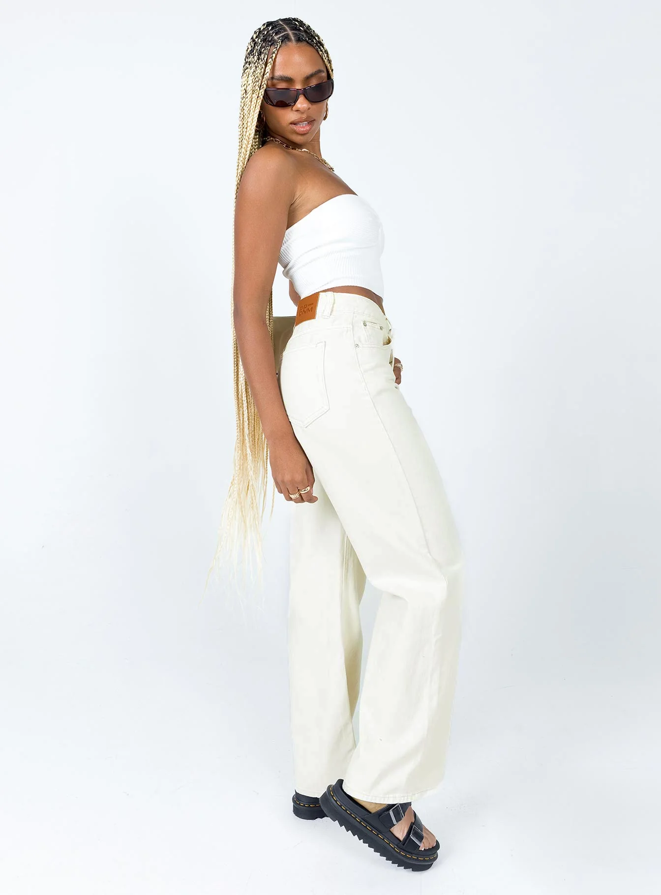 Hailie Denim Jeans Cream