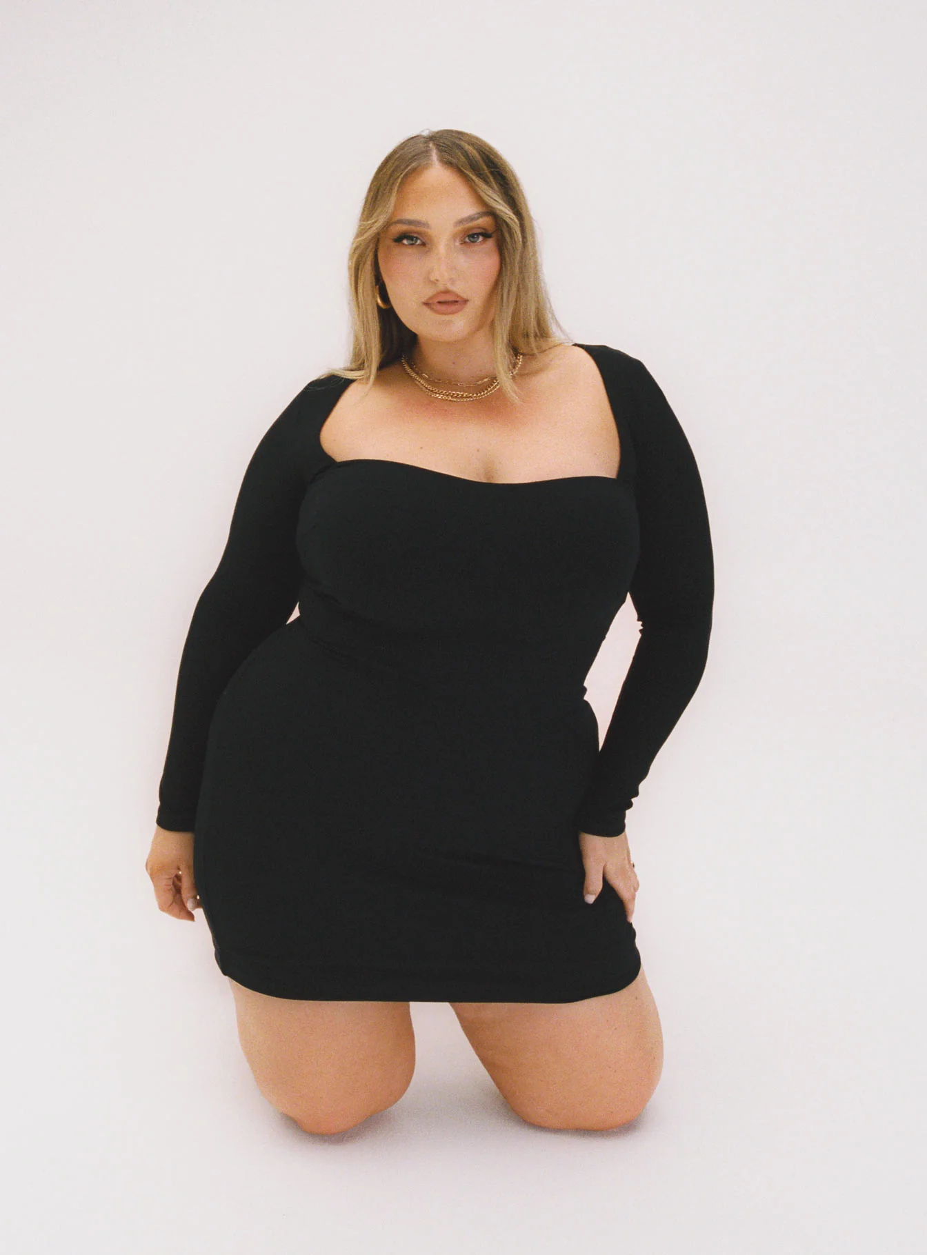 Nolan Mini Dress Black Curve