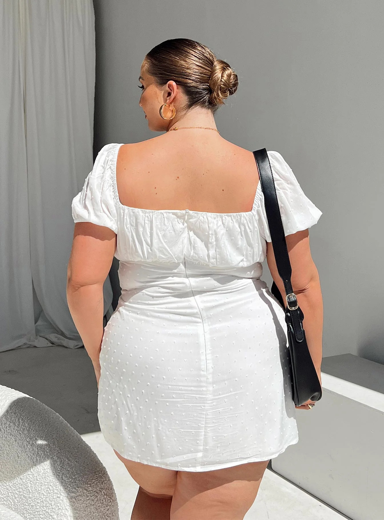 Fauci Mini Dress White Curve