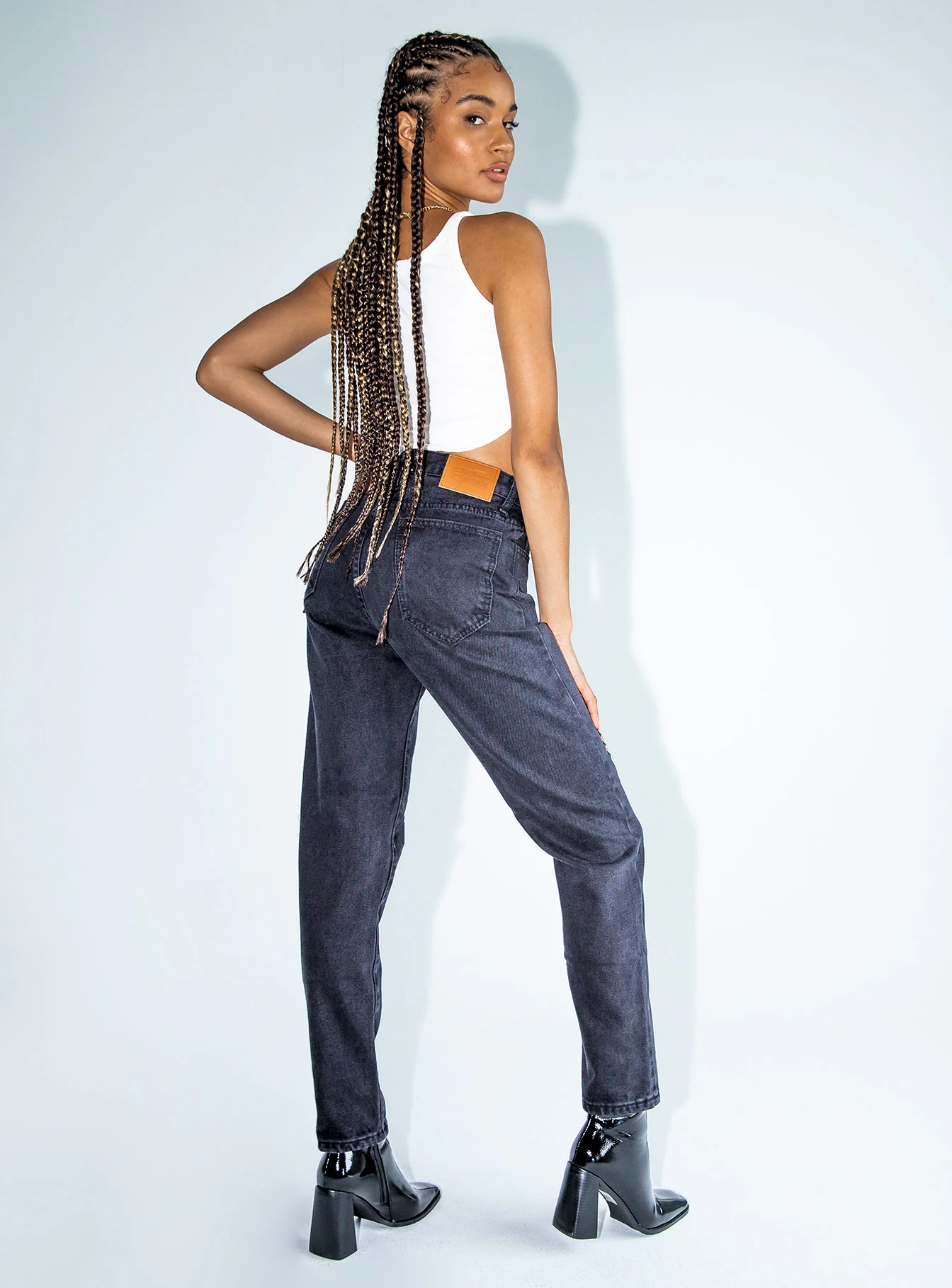 Claremont Mom Denim Jeans Black