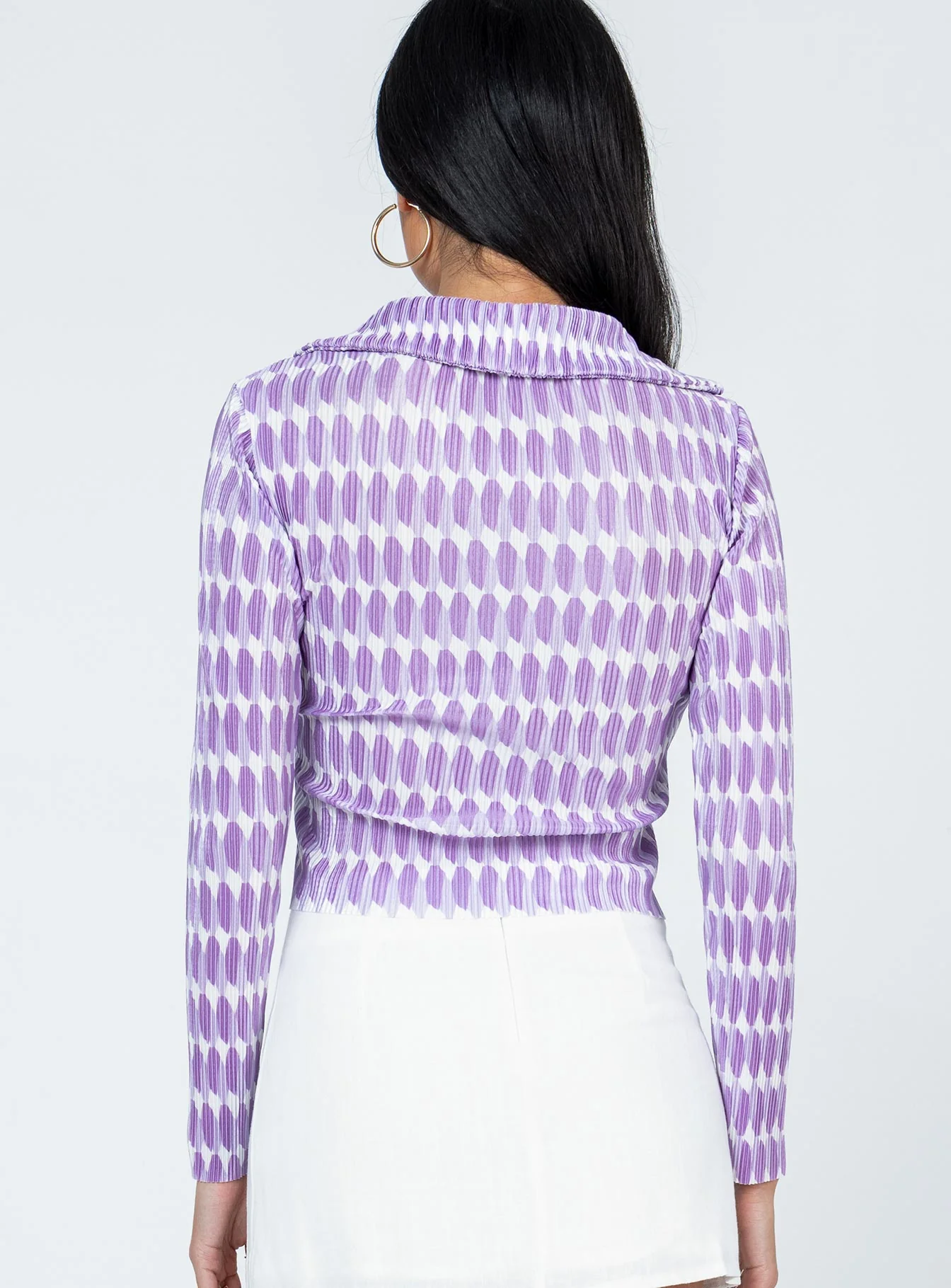 Elody Long Sleeve Top Purple Multi