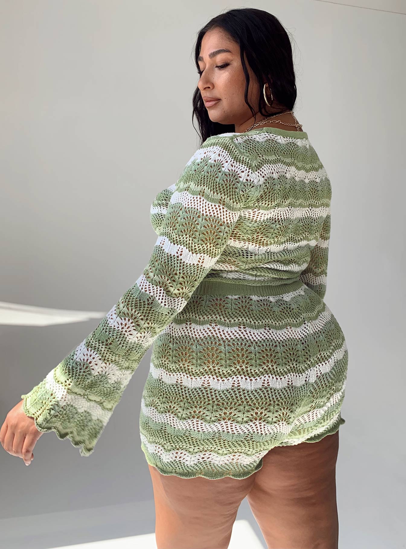 Leah Knit Set Green Multi Curve