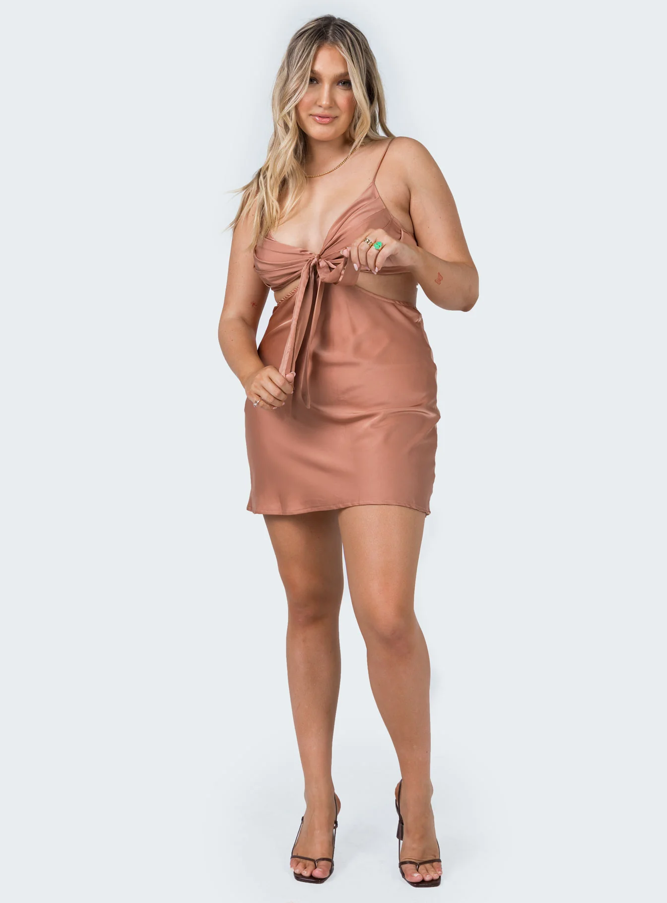 Eden Mini Dress Brown